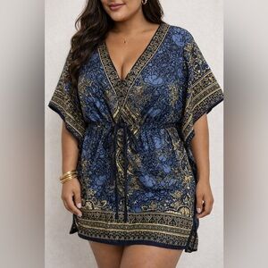 Cute Options Boho Tunic / Kaftan Top – FREE Size – NWT